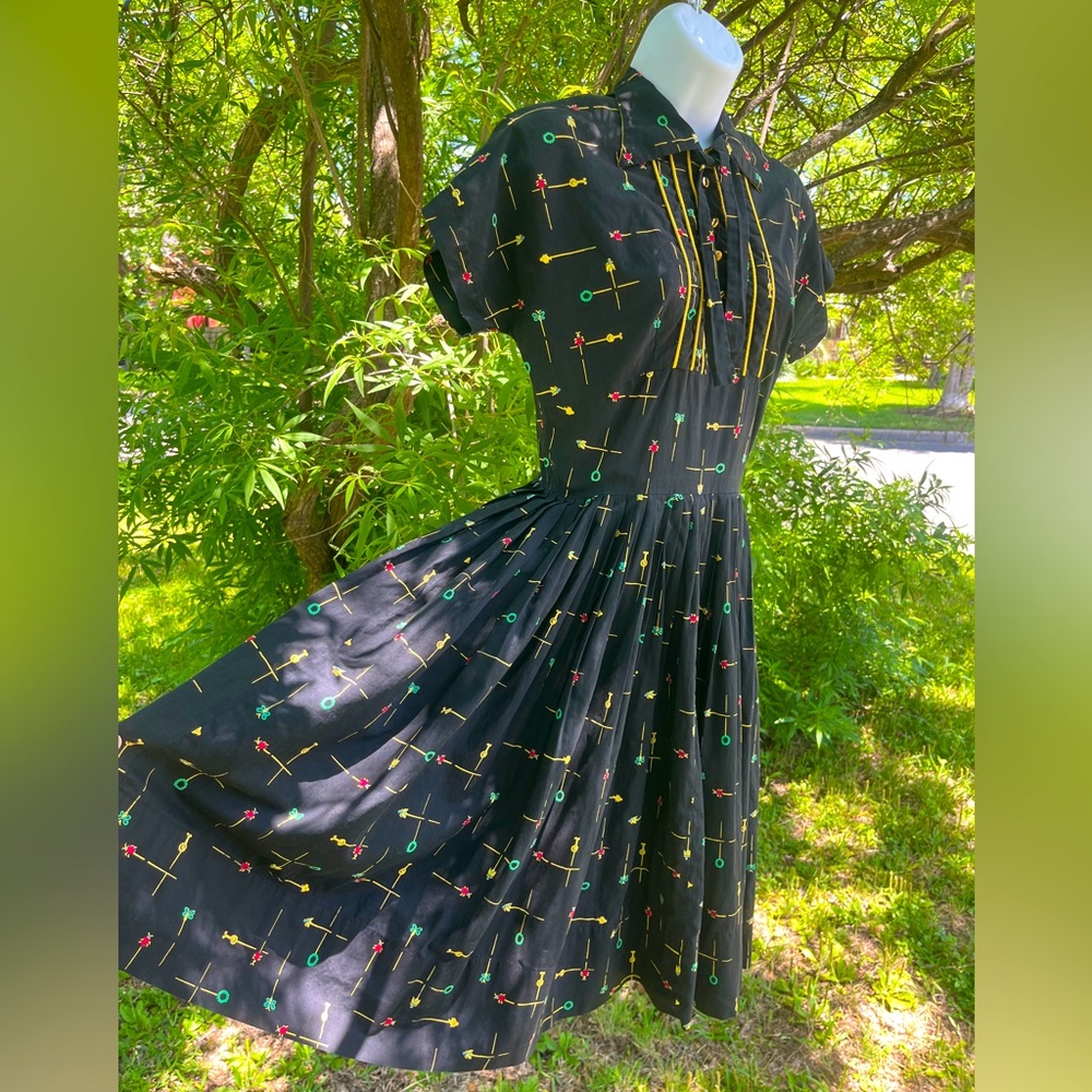 Vintage cute pattern cotton dress